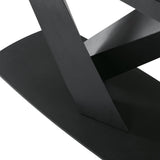 Everett Dining Table, Matte Black, 87 x 30 x 43.5