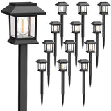 Solar Lights for Outside,10 Pack Waterproof Solar Garden Lights, Auto On/Off Solar Pathway