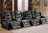 2-Seater Power Loveseat Recliner RV Electric Reclining Sofa Couch Wall