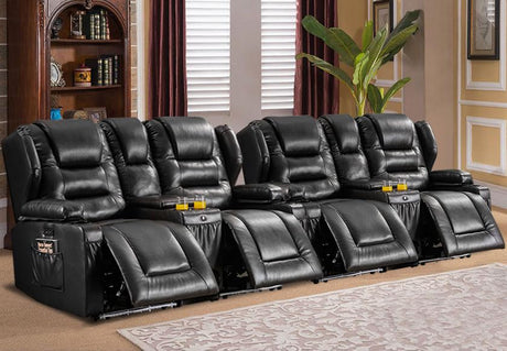 2-Seater Power Loveseat Recliner RV Electric Reclining Sofa Couch Wall