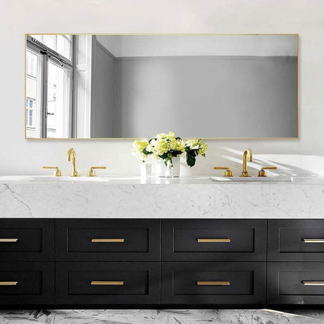 22''x65'' Rectangle Full Length Mirror, Floor Mirror, Standing Mirror, Flannel Wall Mirror