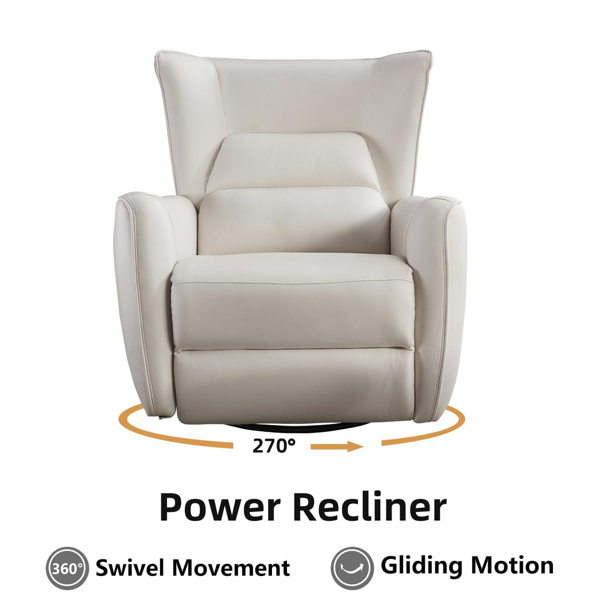 Power Recliner Chair Swivel Glider, Oversize Electric Swivel Rocker Recliner