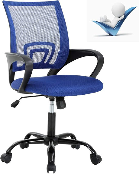 Office Chair,Mid Back Home Office Chair Mesh Office Chair with Lumbar Support Adjustable