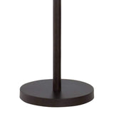 Franklin Iron Works Tremont Modern Mid Century Floor Lamp Standing 62" Tall Deep Bronze Metal Tan Burlap Drum Shade for Living Room Reading Bedroom Office House Home Decor