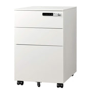 3-Drawer Mobile File Cabinet with Smart Lock,