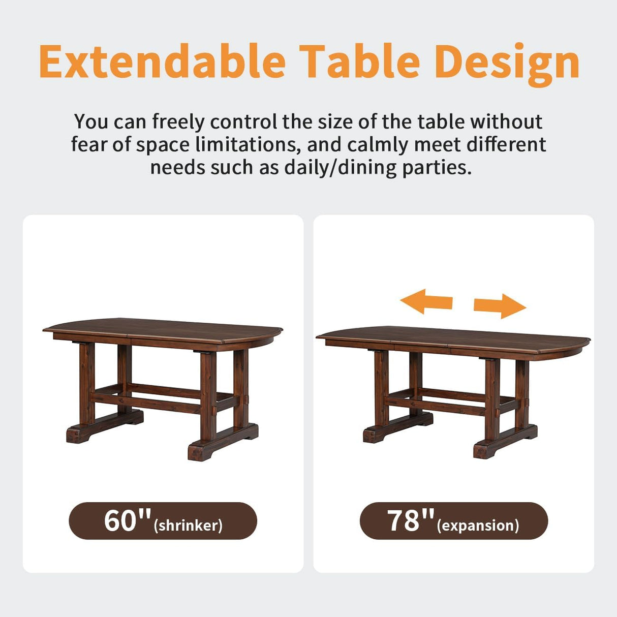 Harper & Bright Designs 6-Piece Dining Table Set for 6, 78inch Extendable Wood Rectangular Dining Table with Removable Leaf, Kitchen Table Set with 4 Upholstered Side Chair and Bench,Cherry