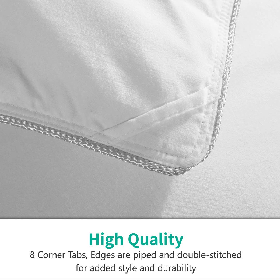 APSMILE Heavyweight Full/Queen Feathers Down Comforter for Colder Weather/Sleeper, Ultra-Soft Hotel Collection Down Duvet Insert, 46oz Fluffy Thick Winter Down Comforter(90x90, White)