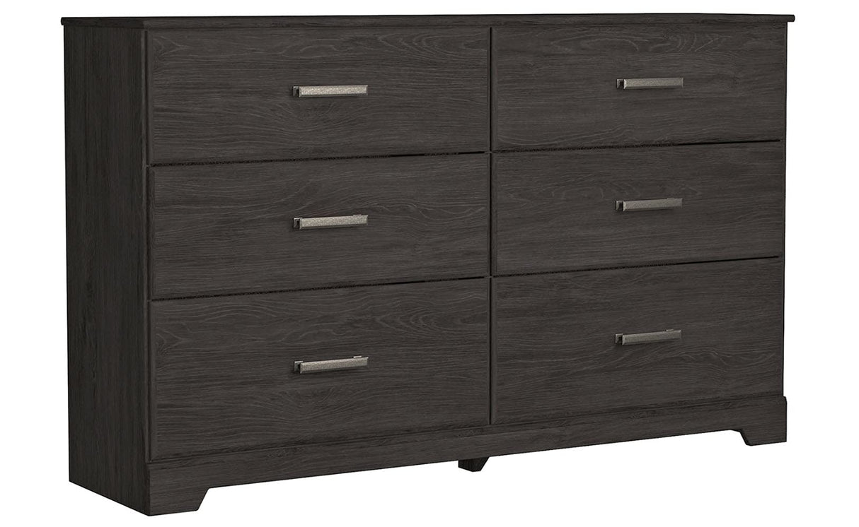 Belachime 6 Drawer Dresser, Black