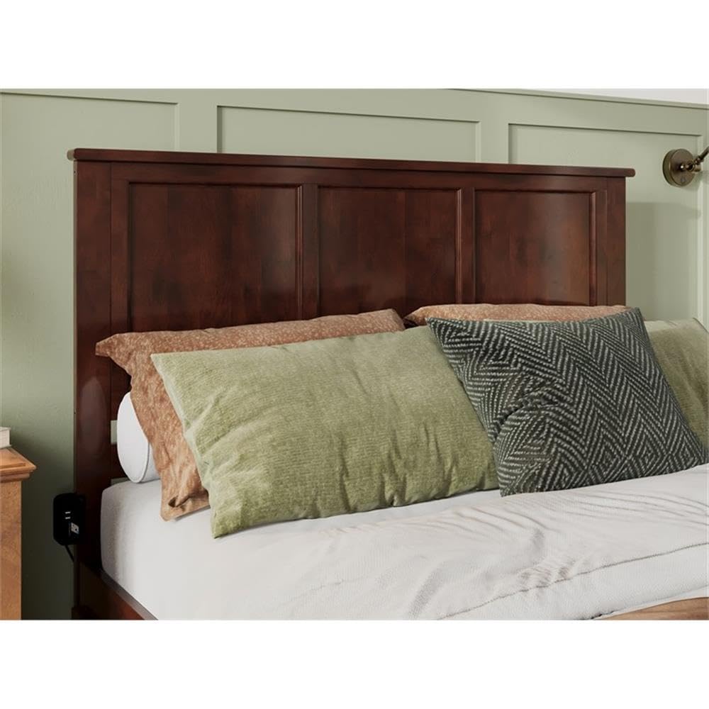 Wood Bed with Twin XL Trundle in Walnut