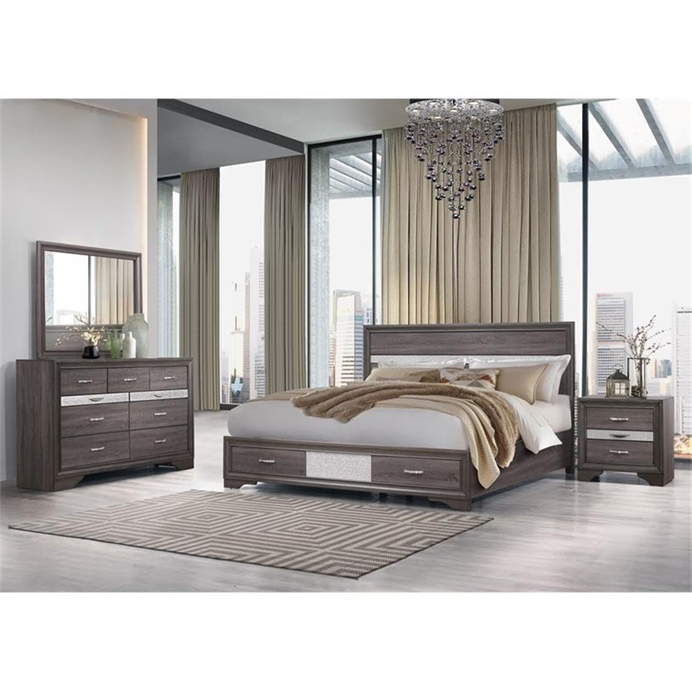 Seville Nightstand in Gray Nighstand