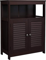 Bathroom Floor Cabinet, Bathroom Storage Cabinet, Freestanding, with Double Shutter