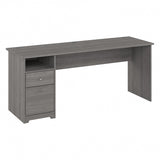 Cabot 72W Office Desks for Home Office with Storage and Chrome Hardware | Elegant Computer Table with Drawers, Modern Gray