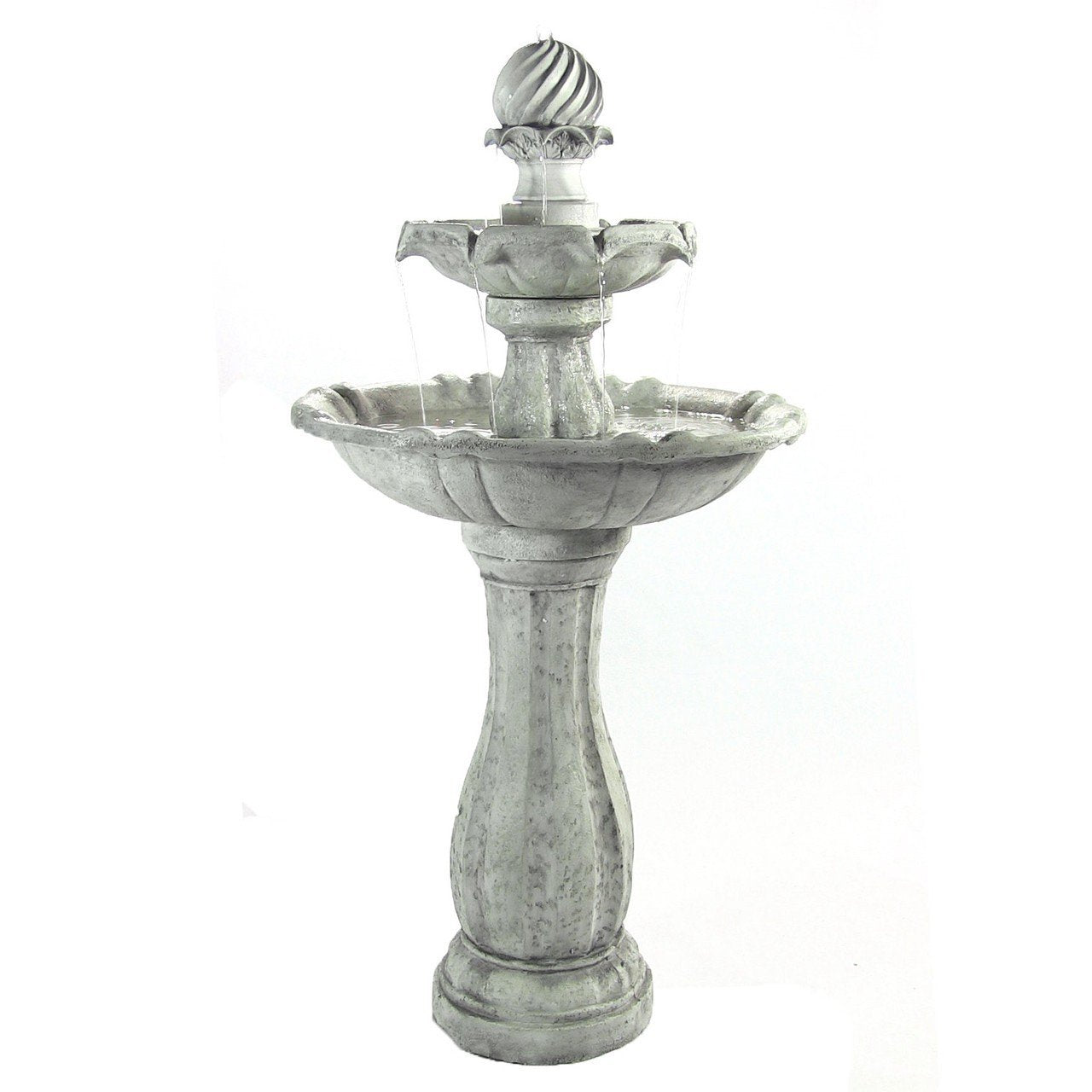 45-Inch 2-Tier Arcade Outdoor Solar Water Fountain - Outdoor Water Feature