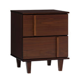 Sprague Contemporary Detailed Drawer Solid Wood Nightstand