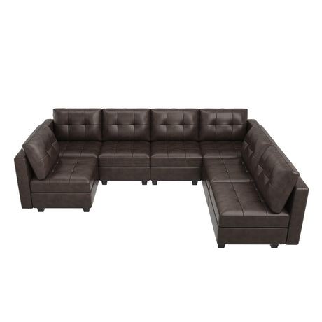 Convertible Sectional Sofa U-Shaped Couch with Soft Modern Cotton Chenille Fabric