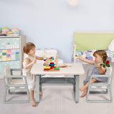 Kids Table and Chair Set, Children Activity Table & 2 Chairs w/Storage Rack