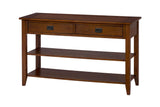 Mission Oak Sofa Console Table with Storage