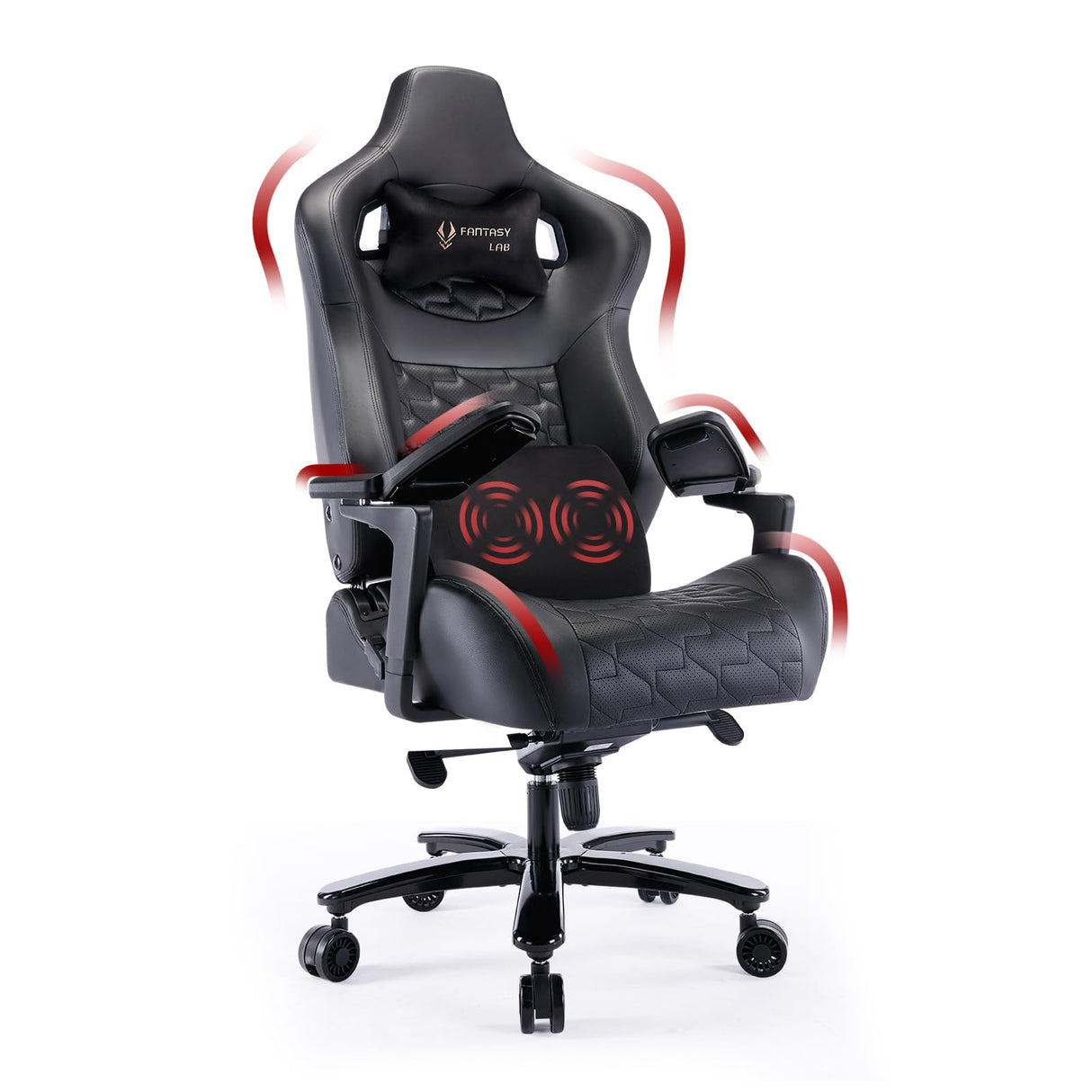 Big and Tall Gaming Chair Gaming Chair 450lbs with 6D Flip-up Armrests