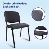 Waiting Room Stacking Chairs with Upholstered Fabric Seat and