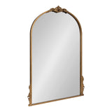 Myrcelle Traditional Arched Mirror, 25 x 33, Gold, Decorative Large Arch Mirror with Ornate Garland Detailing Along The Crown and Edges of The Frame