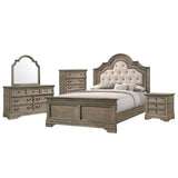 King Bed 5-Piece Set, Wheat Brown