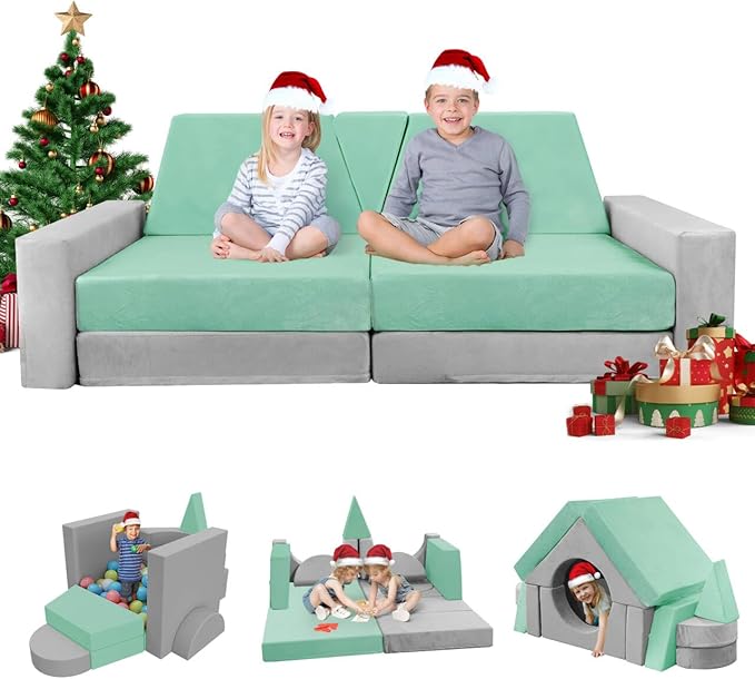 15pcs Modular Kids Play Couch, Kids Couch for Toddler & Children, Toddler Couch,