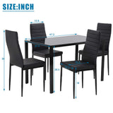 Dining Table Set Glass Dining Room Table Set for Small Spaces Kitchen Table