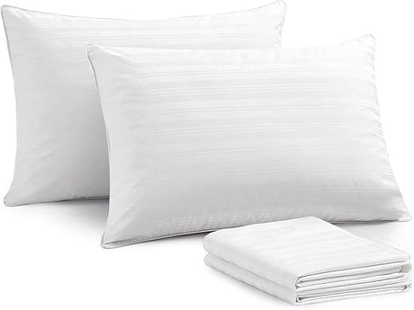 Goose Feather Down Pillows, Bed Pillows for Sleeping