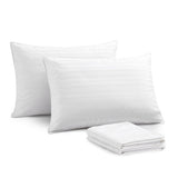 Natural Goose Feather Down Bed Pillows for Sleeping with 2 Outer Protectors, Hotel King