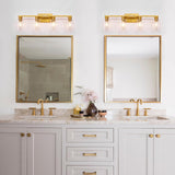 4-Light Vanity Lights,Modern Brushed Gold Bathroom Light Fixtures