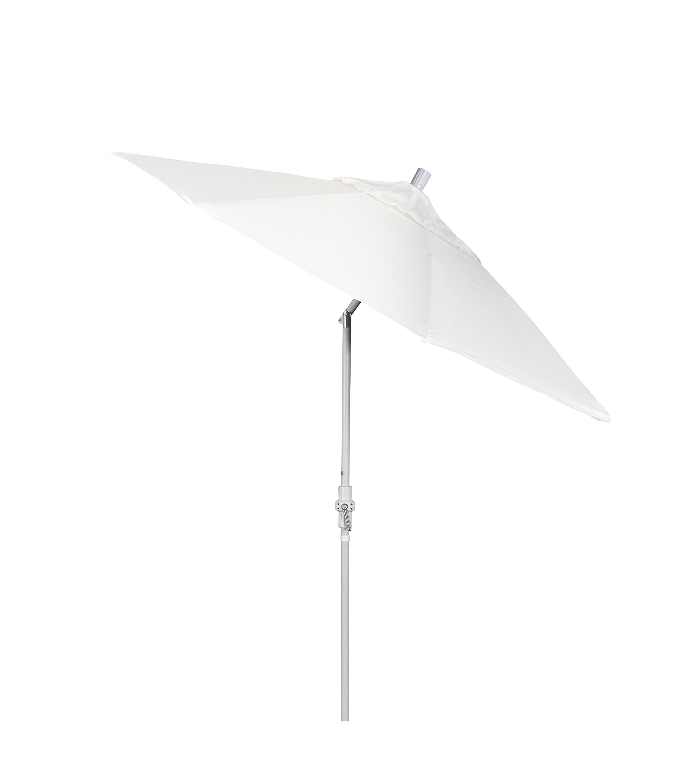 9' Round Aluminum Pole Fiberglass Rib Market Umbrella, Crank Lift