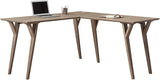 Trezza 62"W L-Shaped Computer Desk, Light Oak