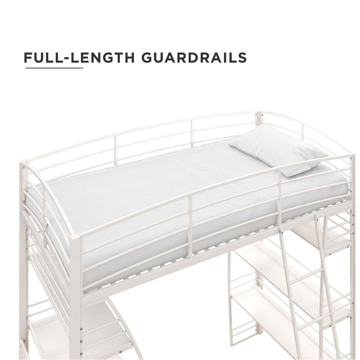 Studio Twin Loft Bed, White