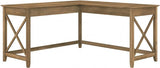 Key West L Shaped Desk, 60-inch Modern Farmhouse Writing Desk for Home Office