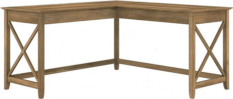 Key West L Shaped Desk, 60-inch Modern Farmhouse Writing Desk for Home Office