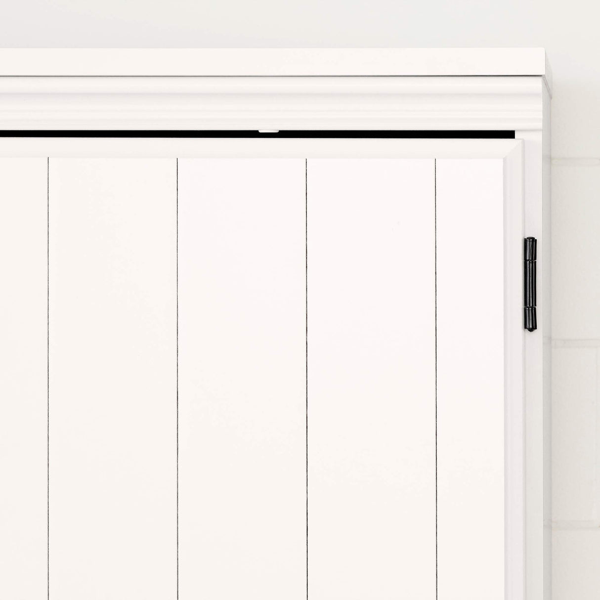 Farnel 2-Door Storage Cabinet-Pure White, Tall with 4