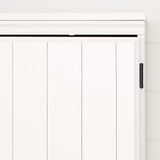 Farnel 2-Door Storage Cabinet-Pure White, Tall with 4