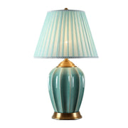 Desk Lamp Luxurious Chinese Ceramic Table Lamp Fashion Nightstand Lamp Fabric Lamp