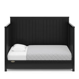 Graco Hadley 5-in-1 Convertible Crib with Drawer (Black) – Combo, Includes Full-Size Nursery Storage, Converts from Baby Crib to Toddler Bed, Daybed