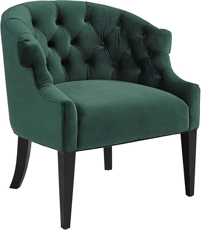 Tufted Button Performance Velvet Accent Living Room Chair in Navy