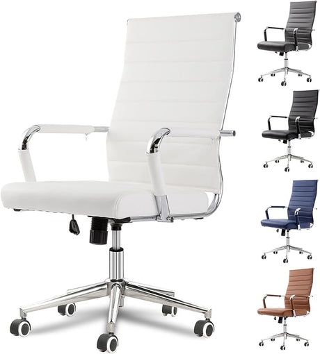 Office Desk Chair, Ergonomic Leather Modern Conference Room Chairs