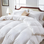 Luxurious Feather Down Comforter King Size,Fluffy Hotel Collection Duvet Insert Medium