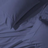 Organic 100% Cotton Percale Twin Sheets Set Navy