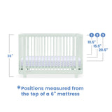 Nest 4-in-1 Convertible Crib, Light Sage