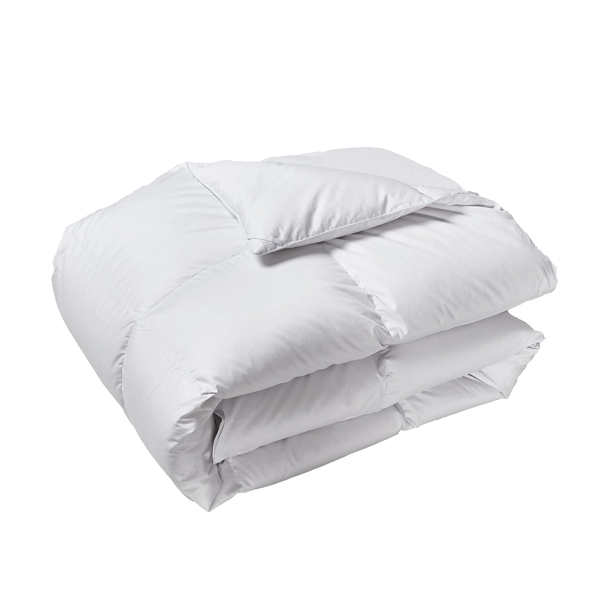 All Season White Down and Feather Comforter-Medium Weight with Corner Tabs, King