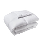 All Season White Down and Feather Comforter-Medium Weight with Corner Tabs, King
