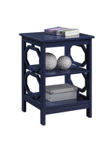 Omega End Shelves Table, Cobalt Blue