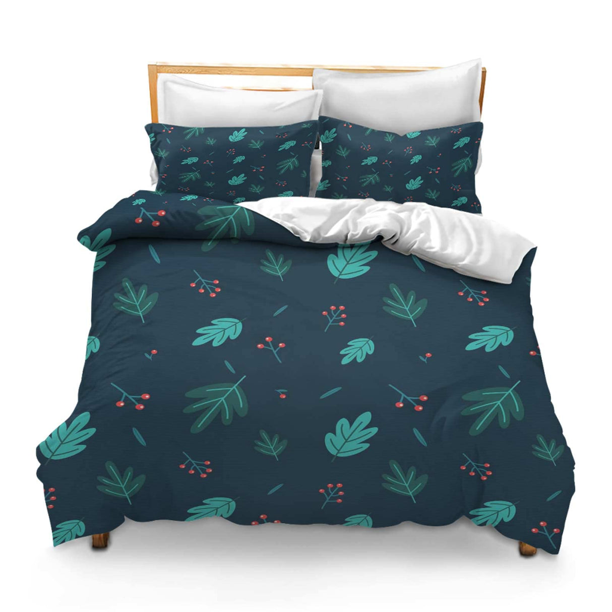 Full Leaves Seamless Pattern Pattern Background Berries Seamless