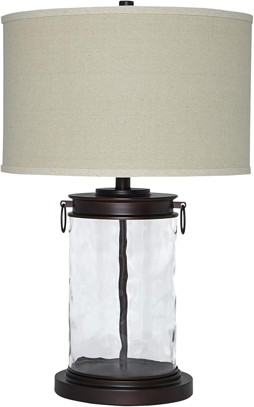 Linus Modern Ceramic Table Lamp 25" Natural Stone Finish