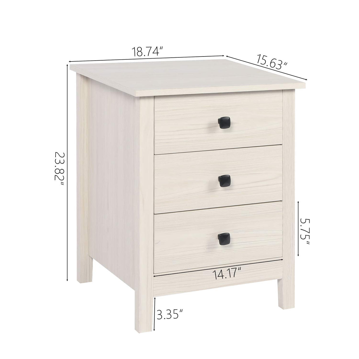 Nightstands for Bedroom - Set of 2 Wooden Night Stand, Bedside Table,